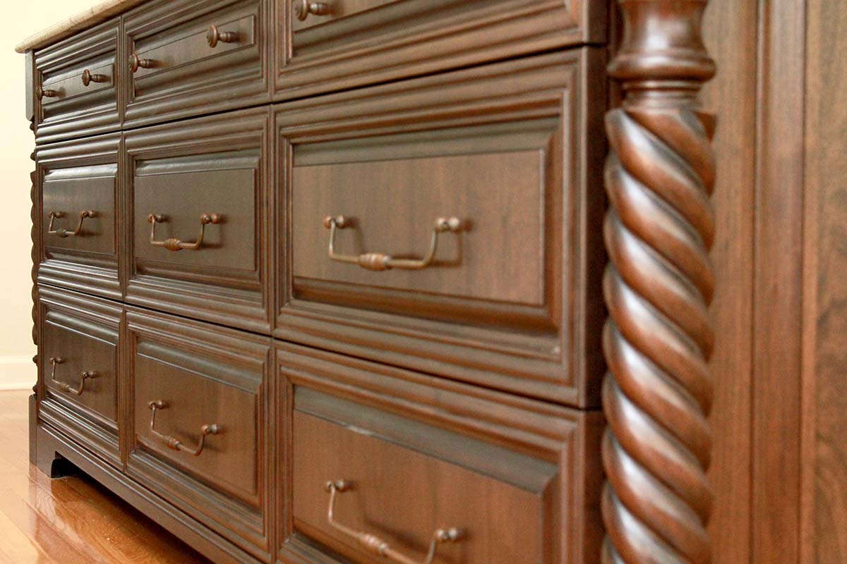 wooden drawers