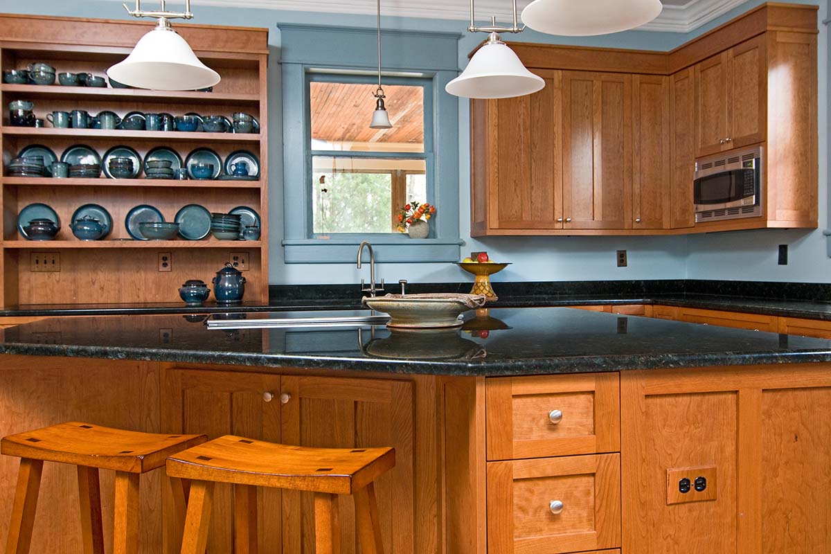 wooden kitchen island